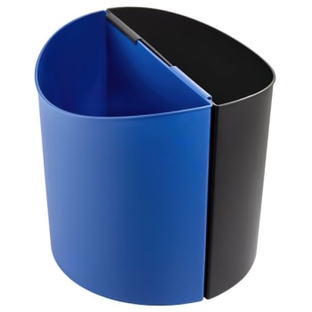 Image for Safco 7 Gallon Desk-Side Recycling Receptacle (Black/blue) from HD Supply