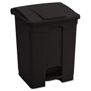 Image for Safco 17 Gallon Plastic Step-On Trash Receptacle (Black) from HD Supply