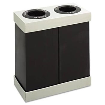 Image for Safco 56 Gallon Polyethylene At-Your-Disposal Recycling Center (Black) from HD Supply