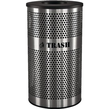 Image for Ex-Cell 33 Gallon Stainless Steel Trash Can (Stainless Steel) from HD Supply