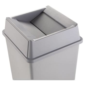 Image for Rubbermaid Commercial Untouchable Square Gray Trash Can Swing Lid  (2-Pack) from HD Supply