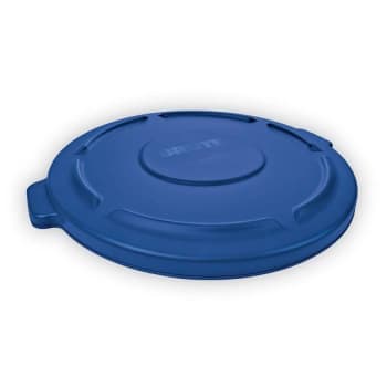Image for Rubbermaid Commercial 32 Gallon Blue Brute Round Flat Top Trash Can Lid (6-Pack) from HD Supply