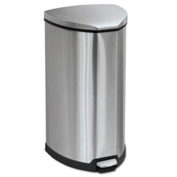 Image for Safco 10 Gallon Stainless Steel Step-On Trash Receptacle from HD Supply