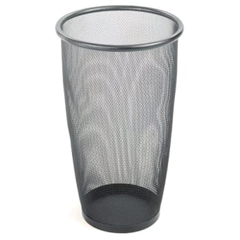 Safco Onyx 9 Gallon Steel Mesh Round Waste Basket (3-Pack) (Black)