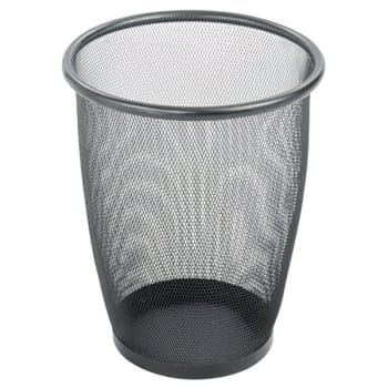 Safco Onyx 5 Gallon Steel Mesh Round Waste Basket (3-Pack) (Black)