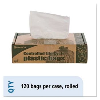 Envision 13 Gal 0.7 Mil Low-Density Trash Bag (White) (120-Box)