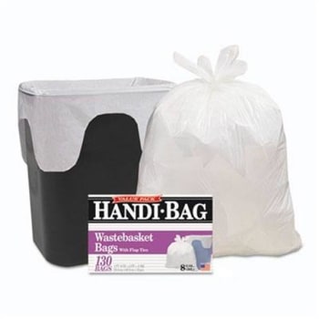 Image for Handi-Bag 8 Gal 0.6 Mil Low-Density Super Value Pack Trash Bag (White) (130-Box) from HD Supply