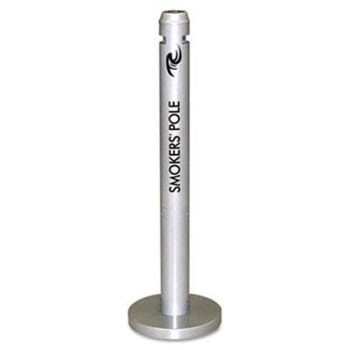 Image for Rubbermaid Smoker's Pole Steel Cigarette Receptacle (Silver) from HD Supply