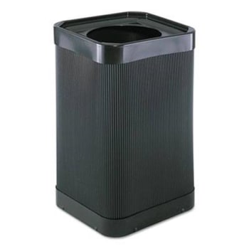Safco 38 Gallon At-Your Disposal Top-Open Polyethylene Waste Receptacle (Black)