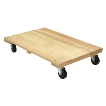 Image for Vestil 1200 lb Capacity Non-Marking Solid Deck Hardwood Dolly 36 x 24" from HD Supply