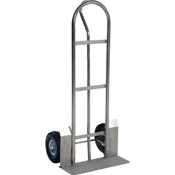 Image for Vestil 500 lb Capacity P-Handle Stainless Steel Hand Truck With Pneumatic Wheels from HD Supply