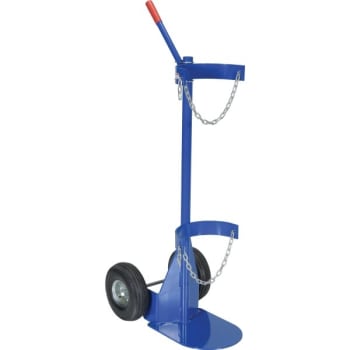 Image for Vestil 500 Lb Capacity Blue Steel Cylinder Dolly With Pneumatic Wheels from HD Supply