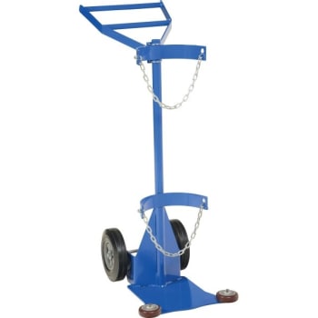 Image for Vestil 500 Lb Capacity Blue Deluxe Cylinder Dolly With Hard-Rubber Wheels from HD Supply