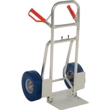 Image for Vestil 250 lb Capacity Blue Aluminum Fold-Down Hand Truck With Urethane Wheels from HD Supply
