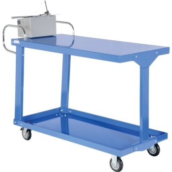 Image for Vestil 1200 lb Capacity Blue Easy Access Stock Truck 48" x 24" With Table from HD Supply