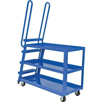 Image for Vestil 1000 lb Capacity Blue Steel Mold-On Rubber High-Duty Truck 51" x 21.5" from HD Supply
