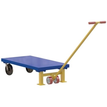 Image for Vestil 1600 lb Blue Steel Semi-Live Skid Legs And Lever Jacks Truck 48" x 24" from HD Supply