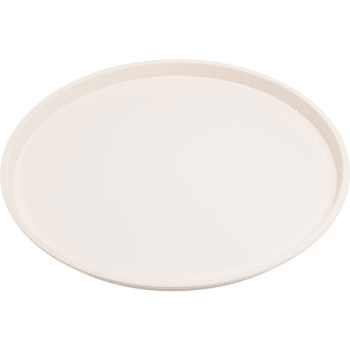Hapco Essential 12" Round Tray with Spill Proof Rim, Vanilla, Case Of 36