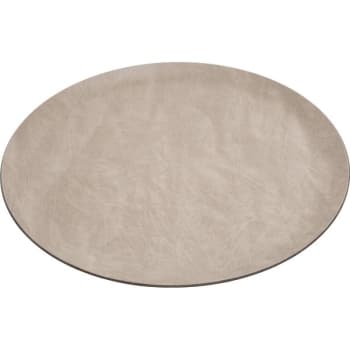 Image for Hapco Signature Round Leatherette Laminated Tray, Monterey Taupe, Case Of 12 from HD Supply