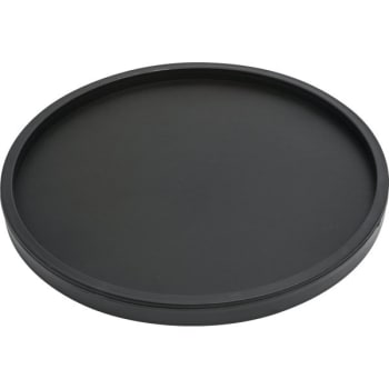 Image for Hapco Executive Round Leatherette Tray Spill Proof Rim, Black, Case Of 12 from HD Supply