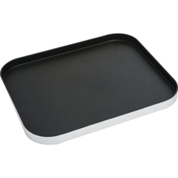 Image for Hapco Contempo Rectangular Tray With Spill Proof Rim (Brushed Chrome) Case Of 12 from HD Supply