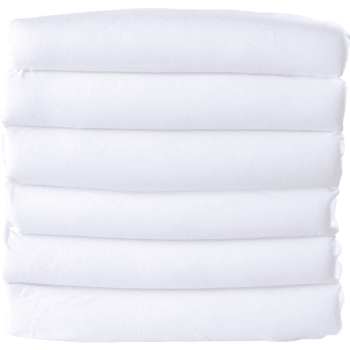 Image for Foundations Fitted Crib Sheets White Case Of 6 from HD Supply