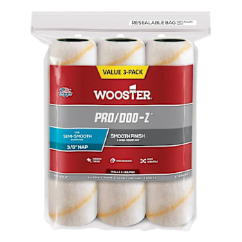 Image for Wooster 9" Pro/Doo-Z 3/8" Nap Roller Cover (3-Pack) from HD Supply