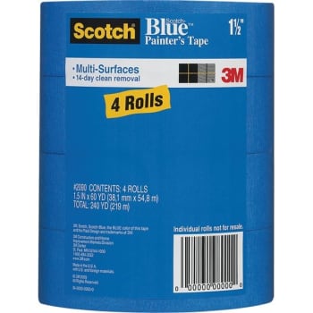 Image for 3M Scotch-Blue 1.5 in. x 60 Yd. Multi-Surface Painter’s Tape (4-Case) from HD Supply