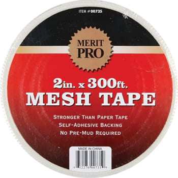 Merit Pro 00735 2" x 300' White Mesh Tape, Case Of 24