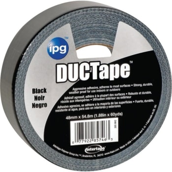 Image for IPG 20C-BK2 1.87" x 60Yd Black General Purpose Duct Tape from HD Supply