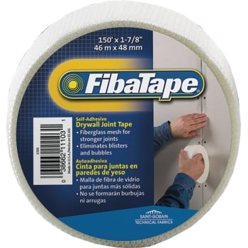 Fibatape 1.9" X 150' Self Adhesive Mesh Drywall Joint Tape, White, Case Of 24