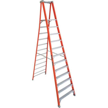Image for Louisville Ladder Twelve Foot Fiberglass Platform Step Ladder Type IA from HD Supply