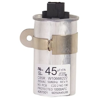 Image for Whirlpool Replacement Start Capacitor For Washer, Part # W10804665 from HD Supply