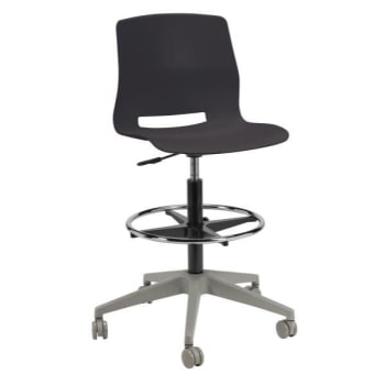 Image for KFI Seating Swey Rolling Office Drafting Stool, Black from HD Supply
