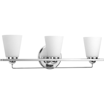 Image for Progress Lighting Flight 26 In. 3-Light Incandescent Bath Vanity Fixture (Polished Chrome) from HD Supply