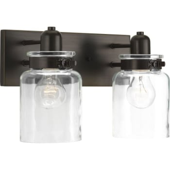 Image for Progress Lighting Calhoun 13 in. 2-Light Incandescent Bath Vanity Fixture (Bronze) from HD Supply