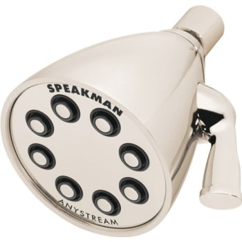 Speakman® Icon™ Showerhead, Multi-Function, 8 Plunger Nozzles, 2.5 GPM, Nickel