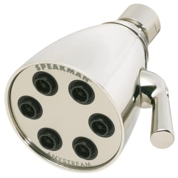 Speakman® Icon™ Showerhead, Multi-Function, 6 Plunger Nozzles, 2.5 GPM, Nickel
