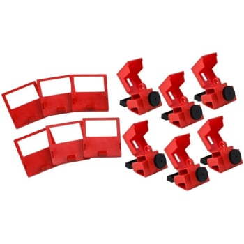 Image for Brady 480/600 Volt Clamp-On Circuit Breaker Lockouts, Package Of 6 from HD Supply