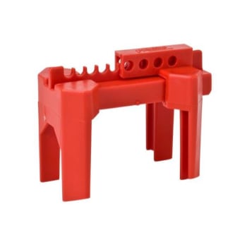 Image for Brady 4-Legged Ball Valve Lockout Fits Valve Size Range 1/2 to 2-1/2, Red from HD Supply