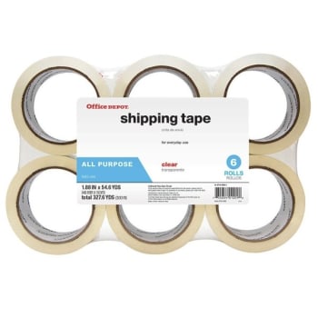 Office Depot® Clear Multi-Purpose Tape 1.89" x 54.6 Yd Pack Of 6