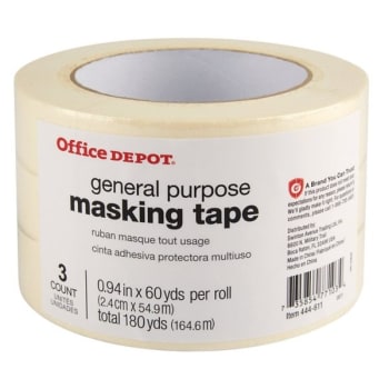 Image for Office Depot® General-Purpose Masking Tape 0.94" x 60 Yd Pack Of 3 from HD Supply