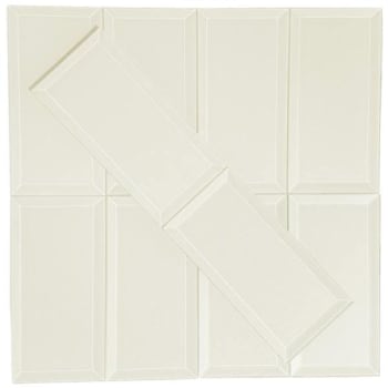 Image for Abolos® Frosted Elegance 3 X 6  Beige Glass Beveled Subway Wall Tile, Case Of 112 from HD Supply