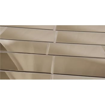 Abolos® Reflections 12 X 24  Gold Beveled Glass Mirror Field Wall Tile, Case Of 6