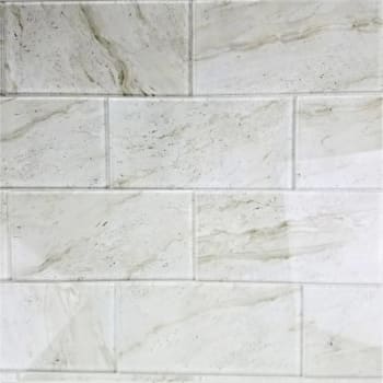 Abolos® Nature 4 X 8  Crema Marfil Glass Subway Wall Tile, Case Of 72