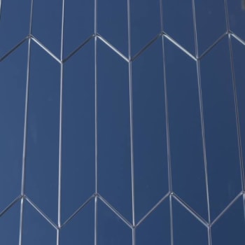 Abolos® Reflections 3.75x11.75" StraightEdge Blue Diamond Mirror Tile, Case Of 54