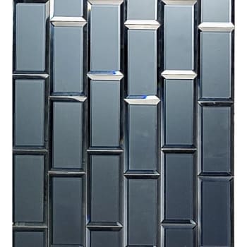 Image for Abolos® Reflections 3x6 Matte Blue/Gray Beveled Mirror Subway Tile, Case Of 112 from HD Supply