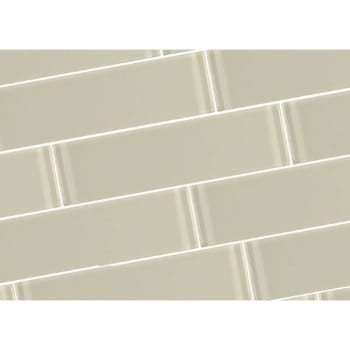 Abolos® Metro 3  X 12   Creme Glass Subway Wall Tile, Case Of 40