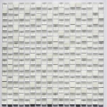 Image for Abolos®  Linear 0.63x0.63 Multi Finish White Glass/stone Cube Tile, Case Of 11 from HD Supply