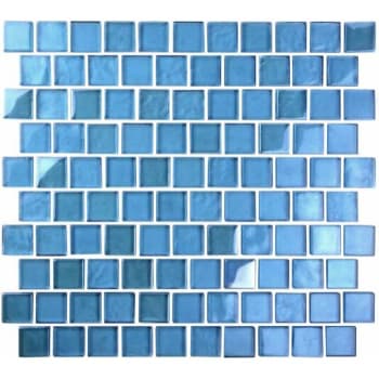Image for Abolos® Landscape 1 X 1  Blue Glass Square Mosaic Wall And Floor Tile, Case Of 12 from HD Supply